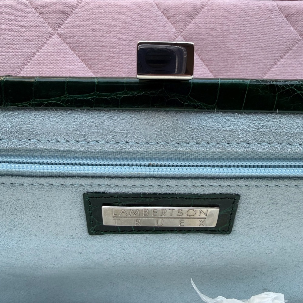 Lambertson Truex Genuine Crocodile Clutch Vintage NWT - Picture 4 of 7